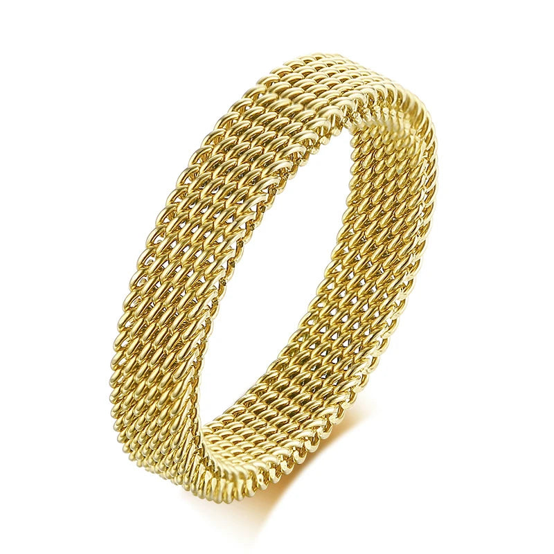 Mesh Band Ring — Stainless Steel
