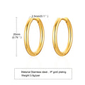 Minimal Huggie Hoop Earrings — Stainless Steel