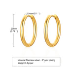 Minimal Huggie Hoop Earrings — Stainless Steel