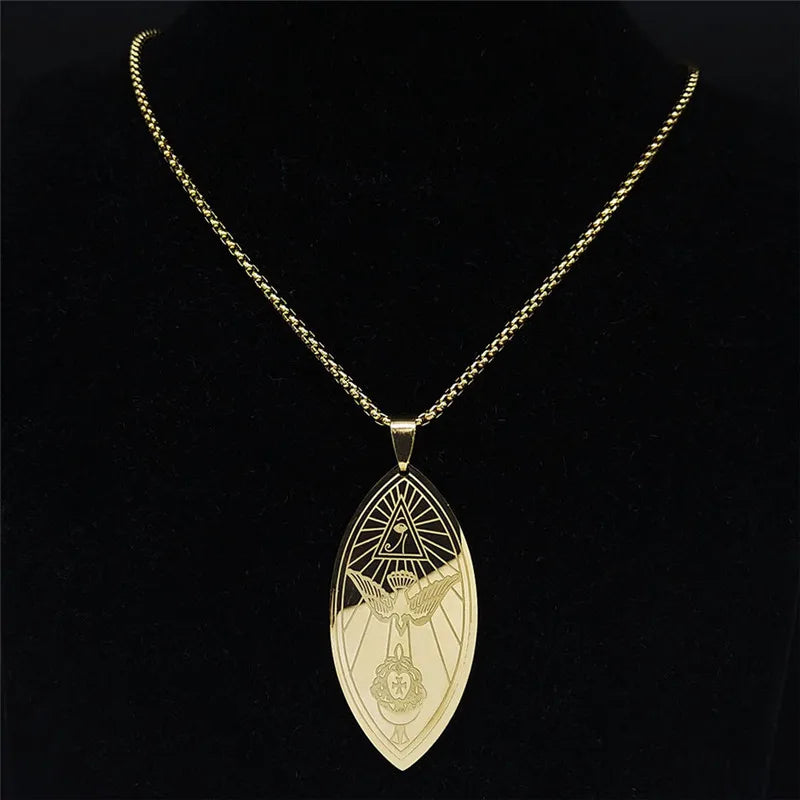 Occult Gold Chain Pendant Necklace