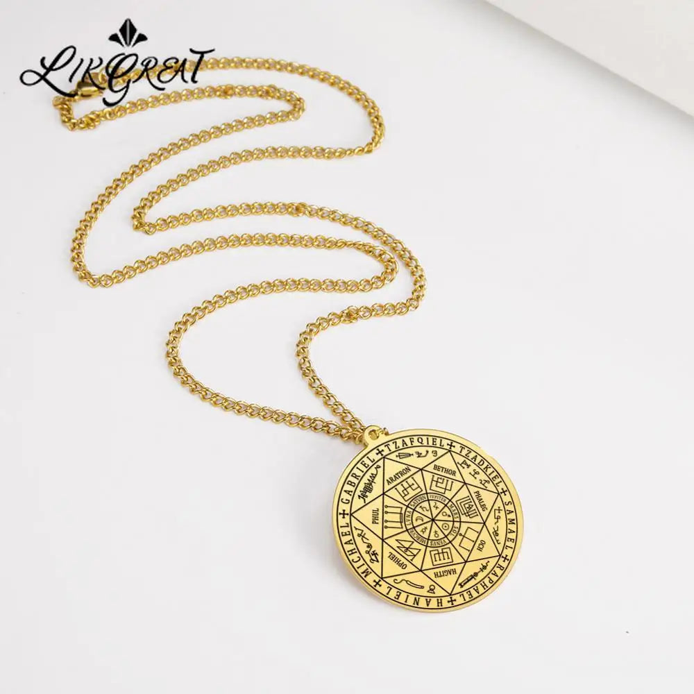 Archangel Sigil Pendant Necklace — Stainless Steel