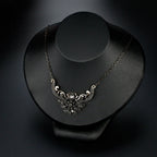 Sunspicems Gray Crystal Bohemia Turkish Women Pendant Necklace Retor Gold Color Indian Flower Charm Choker Wedding