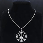 Baphomet Silver Pendant Sigil Samigina Seal Satan
