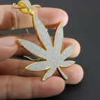 Iced Out Maple Leaf Pendant — 925 Silver