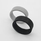 Hot sale width 8MM stainless steel gold black color mesh finger ring fashion jewelry for men and women Size 7-10# drop