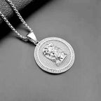 Gold Jesus Piece Pendant Necklace for Men — Stainless Steel