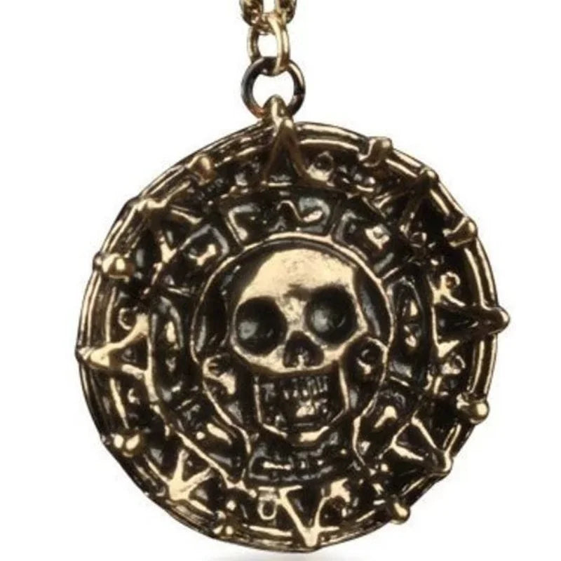 Pirate Skull Pendant Necklace — Metal