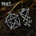 Satan Pentagram Demon Pendant — Stainless Steel