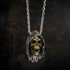 Onlysda Charms pendentif Gold Skull Pendant Necklace Men's Fashion Biker Punk Steel Chain Jewelry Antique Halloween Gift OSDZ035