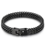 9/10MM Franco Link Curb Chain Man Bracelet Gold Color Stainless Steel Men's On Hand Bracelets Mannen Armband Jewelry