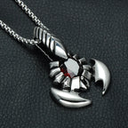 Scorpion Inlaid Crystal Pendant Necklace