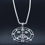 Baphomet Silver Pendant Sigil Samigina Seal Satan