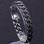 12MM 316L Stainless Steel Cuban Chain Bracelet Man Vintage Men's Bracelets Male Viking Jewelry Armband Boyfriend