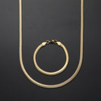 Fashion Jewelry Set 6MM 316L Stainless Steel Golden Black Snake Chain Necklace Bracelet Set For Men and Women Drop