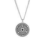 Strophalos of Hecate Wheel Pendant Necklace — Stainless Steel