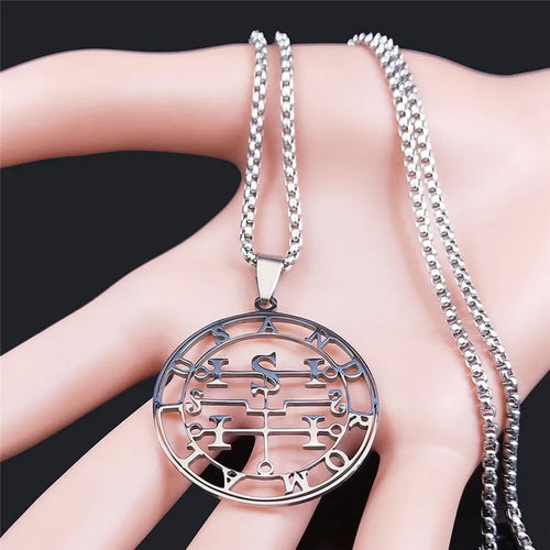 Baphomet Steel Pendant Seal Andromalius Men/women