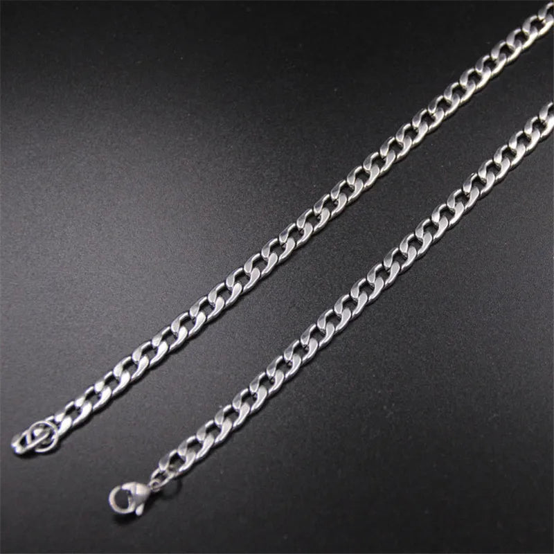 Minimal Link Chain Necklace 4mm — Stainless