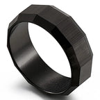 Vintage Stainless Steel Men's Finger-Rings Black Shell Ring For Men Boys Male Mens Jewellery 2022 Items