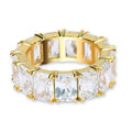 TOPGRILLZ 1 Row Solitaire Tennis Men's Ring Copper Charm Baguette Cubic Zircon Iced Ring Fashion Hip Hop Jewelry For Gifts