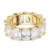 Tennis Band Iced Out Ring — 316L Stainless Steel