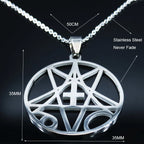 Angel Band Silver Pendant Necklace — Stainless Steel