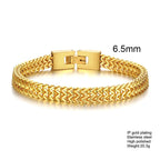 Stylish Stainless Steel Bali Foxtail Chain Bracelet for Men,Double Franco Link Chain Bracelets,Male Jewelry Gift for