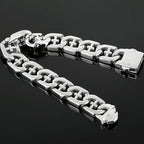 Polished Stainless Steel Hand Bands Bracelet for Men Mannen Armband Men's Cross Jewellery Accessories Chain Bracelets