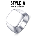 BEIER  Men's High Polished Fashion Man's 316L Stainless Steel Biker Unique Golden Black Square Ring For Men Gift BR8-177