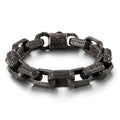 Fongten Vintage Square Bracelet For Men Stainless Steel Totem Viking Charm Heavy Bracelets Bangle Male Jewelry Pulsera