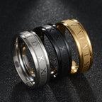 Roman Numeral Ring — 6mm Stainless Steel