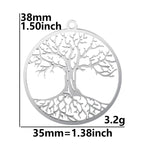 Long Chain Around Neck Necklaces For Women Men Accessories Stainless Steel Pendant Necklace Tree Of Life Charm Male Jewelry Gift