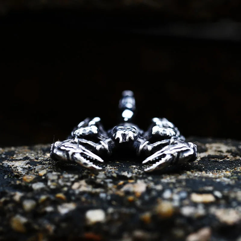 316L Stainless Steel Punk Style 3D Design Animal Scorpion Pendant Necklace fashion jewelry For Man BP8-607