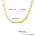 Gold Snake Chain Necklace — 38-60cm