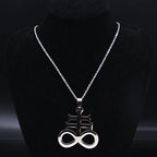 Cross Silver Pendant Satan Church Symbol Kolye