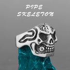 Skeleton Punk Men's Ring Rock Motorcycle Stainless Steel Ring Titanium Steel Casting Creative Gift