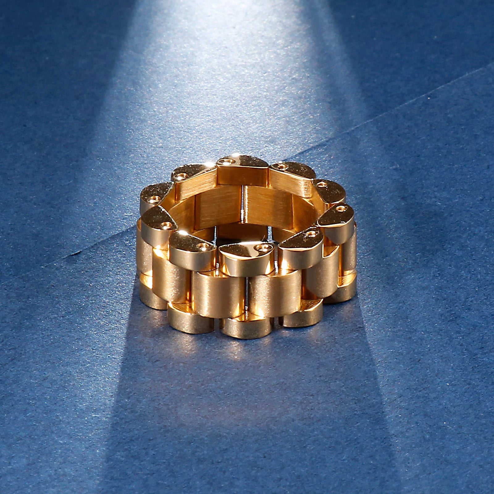 10mm Stainless Steel Ring Speedometer Wedding Party Fashion Rings Bike Chain Link Men Women Finger Rings Jewelry Gift