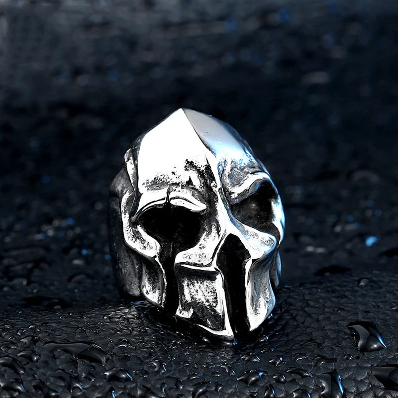 5 Styles Vintage Punk Wind Wolf Bull Ring Lizard Spartan Mask Rings Rock Hip Hop Men's Ring Jewelry Drop Shipping