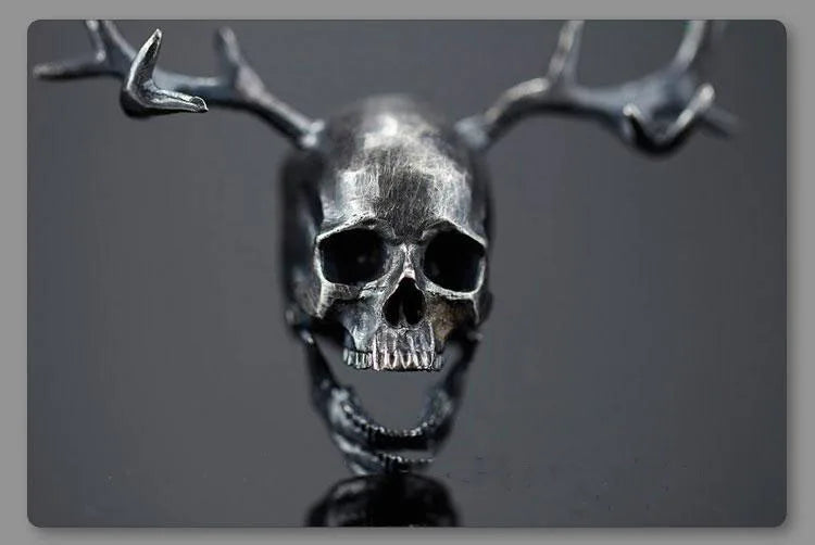 Vintage Skull Stainless Steel Pendant Necklace