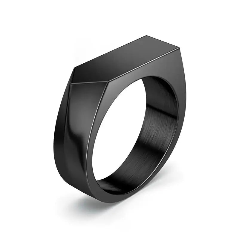 Smooth Signet Ring — Stainless Steel