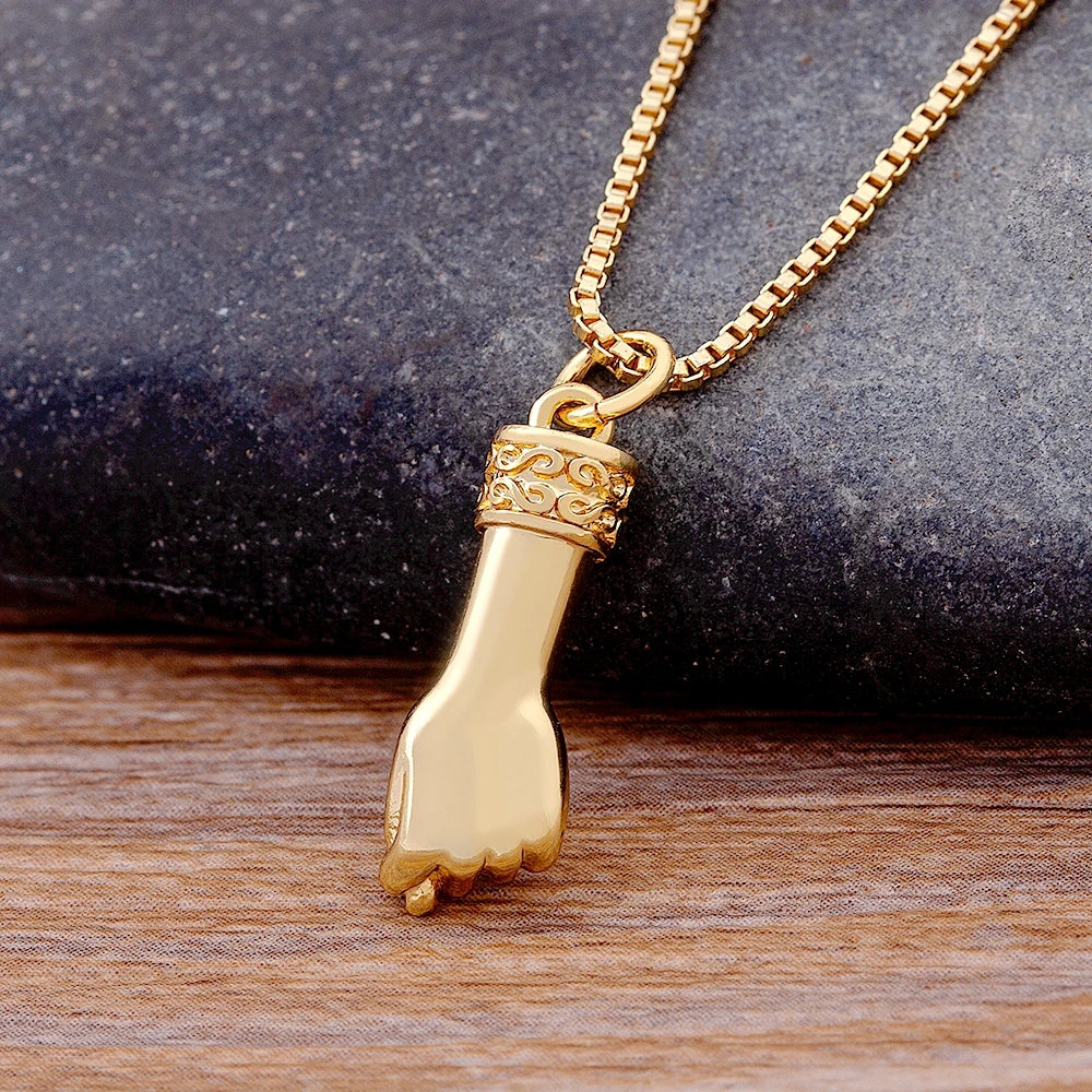 Nidin Hot Fashion Retro Lightning Necklace Women Men Hip Hop Party Accessories Gesture Pendant Birthday Jewelry Gift Wholesale