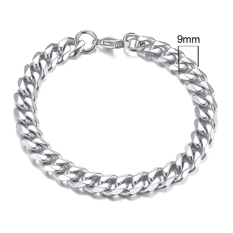 Chunky Curb Chain Bracelet 11mm — Stainless Steel