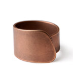 Hammered Hand Crafted Solid Copper Ring Special Design Process Size Adjustable Retro Punk Street Oxidized Finger Jewelry