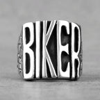 Locomotive Motorcycle Biker Letter Stainless Steel Mens Rings Punk Hip Hop for Male Boyfriend Jewelry Creativity Gift