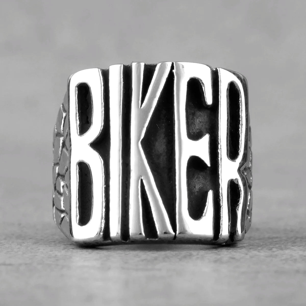 Locomotive Motorcycle Biker Letter Stainless Steel Mens Rings Punk Hip Hop for Male Boyfriend Jewelry Creativity Gift