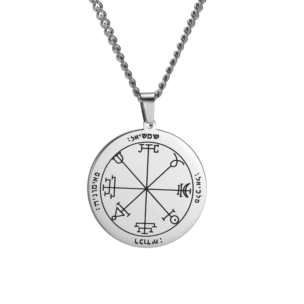 Key of Solomon Pentacle Pendant — Stainless Steel