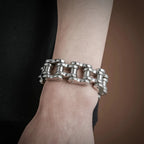 22/24CM Long 21MM Wide Bracelet Men Rock And Roll Motorcycle Chain Men's Bracelets Heavy Stainless Steel Bangles Biker