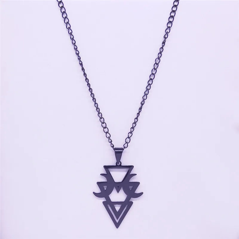 Gothic Moon Witchcraft Necklace — Black SS