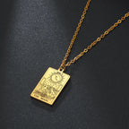 LIKGREAT Tarot Card Necklace Major Arcana Tarots Stainless Steel Necklaces Divination Jewelry Birthday Gift for Women