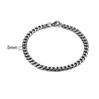 Cuban Curb Chain Bracelet — Stainless Steel