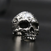 Carved Gothic Skull Ring — Stainless Steel